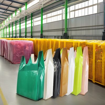 Wholesale heavy-duty 100% biodegradable HDPE plastic shopping bags, chewing gum, milk, jelly, canned food