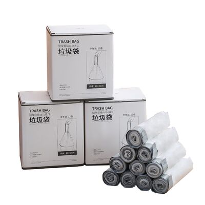 Wholesale box of thickened drawstring garbage bags, household self-closing portable garbage bags