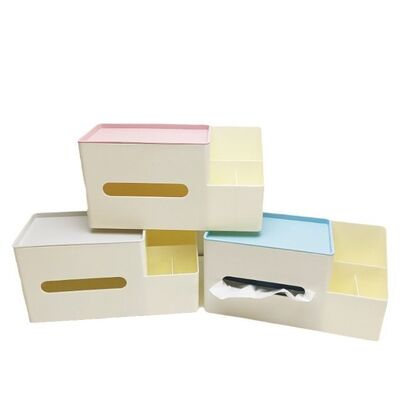 Creative multi-functional desktop storage box, children's DIY handmade stationery storage, pen holder, tissue box
