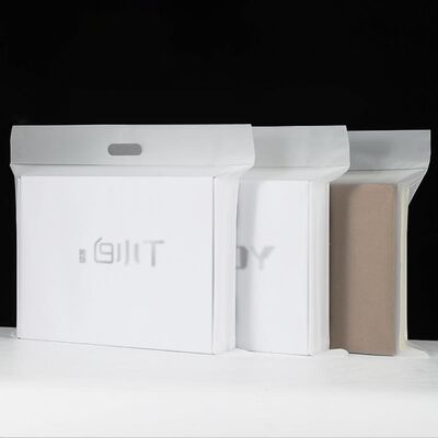 HDPE Self-adhesive Portable Plastic Tote Bag for Takeaway Color Box Packaging Plastic Bags Custom logo