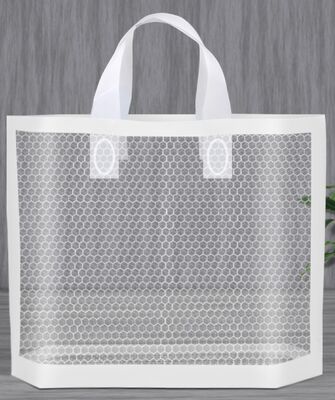 Gradient Thank You Plastic Tote Bag, Reusable Gift Shopping Hand Bag with Soft Handle