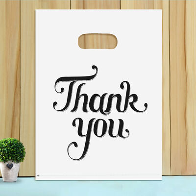 Factory stock four-finger flat pocket small size plastic bag clothing store bag gift bag packaging bag clothes handbag plastic gift bag Printed HDPE Hand Hole Plastic Bags, Custom Logo Shopping Carry 