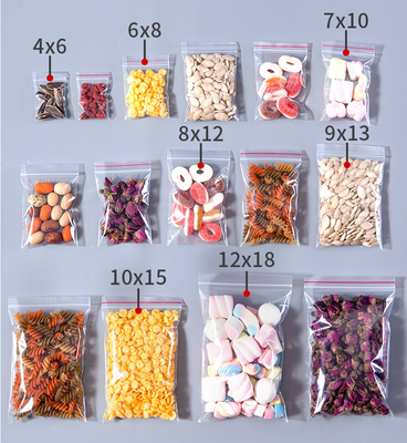 Premium Reusable Clear PE Self-sealing bag - Multi-Size Heavy Duty Seal Storage Bags